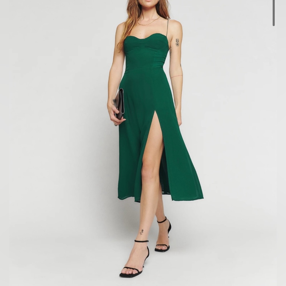 Reformation Emerald Juliette Dress
